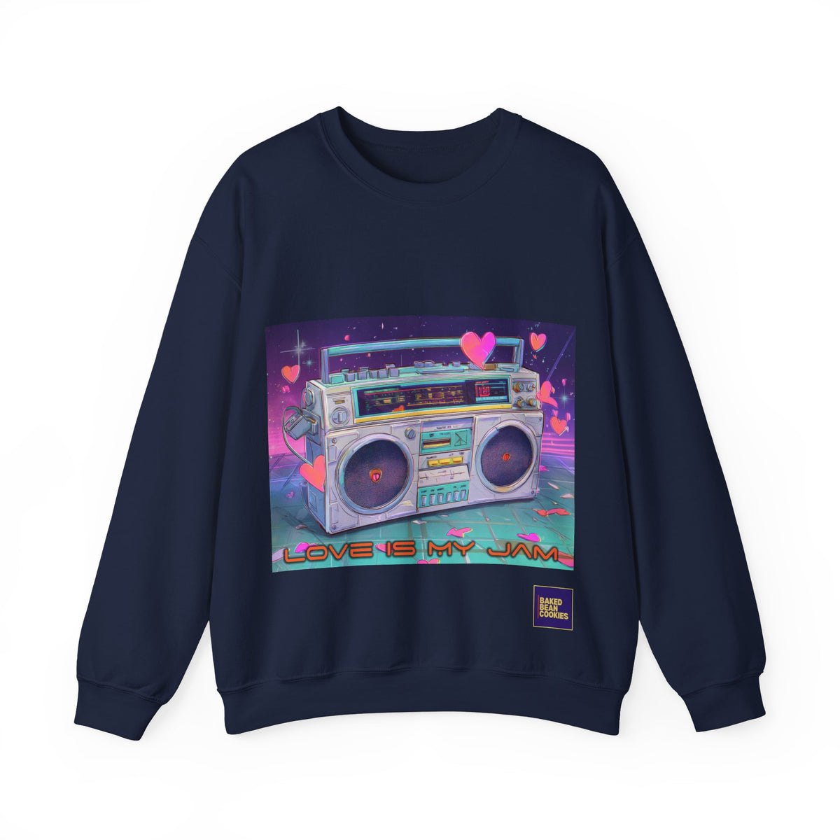 Love Is My Jam Boombox Sweatshirt For Couples | 80s Retro Valentines