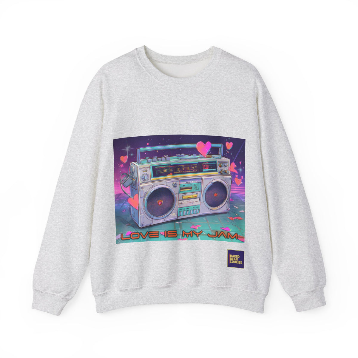 Love Is My Jam Boombox Sweatshirt For Couples | 80s Retro Valentines