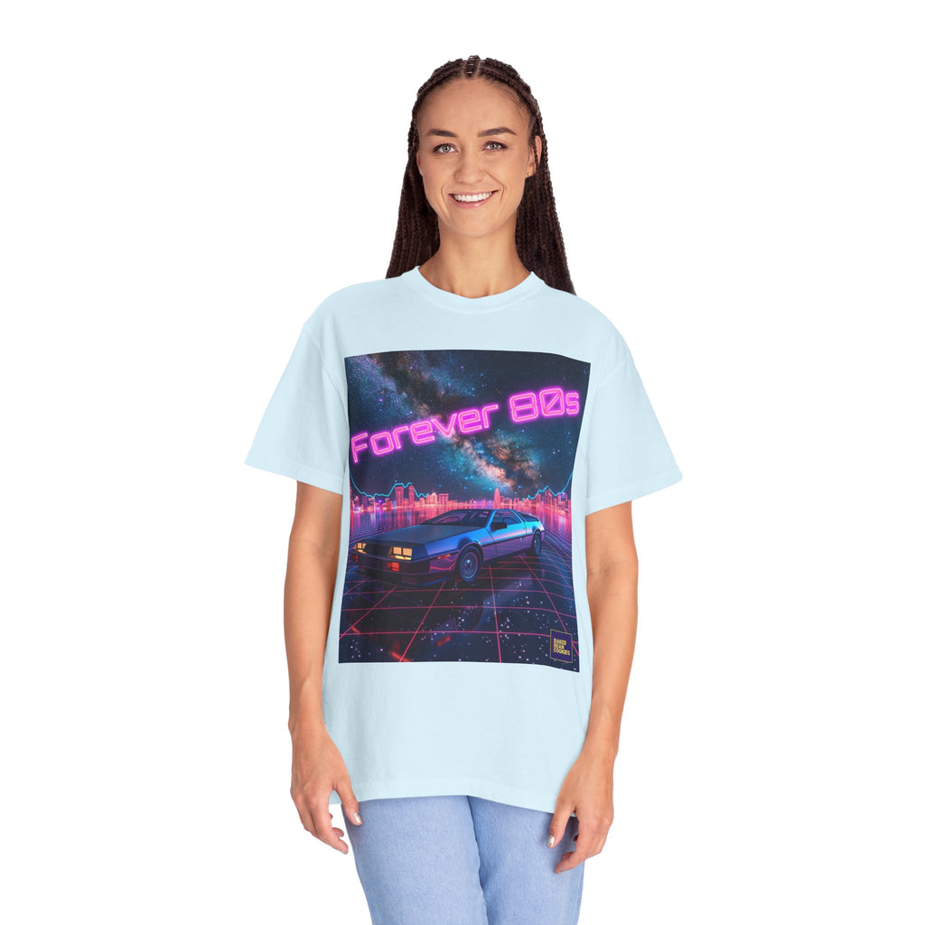 Retro Neon Sports Car Forever 80s Tee