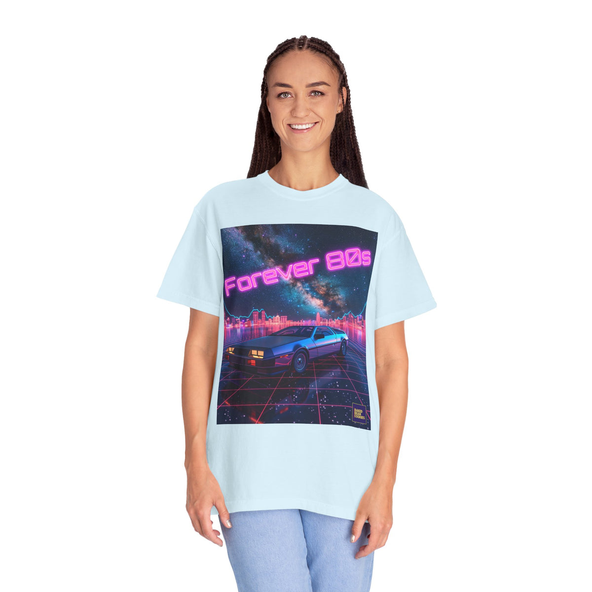 Retro Neon Sports Car Forever 80s Tee