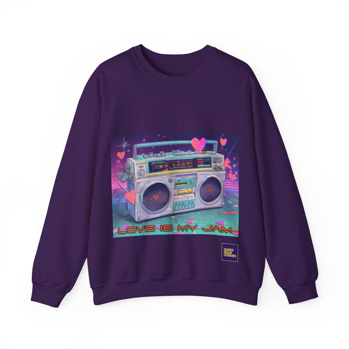 Love Is My Jam Boombox Sweatshirt For Couples | 80s Retro Valentines