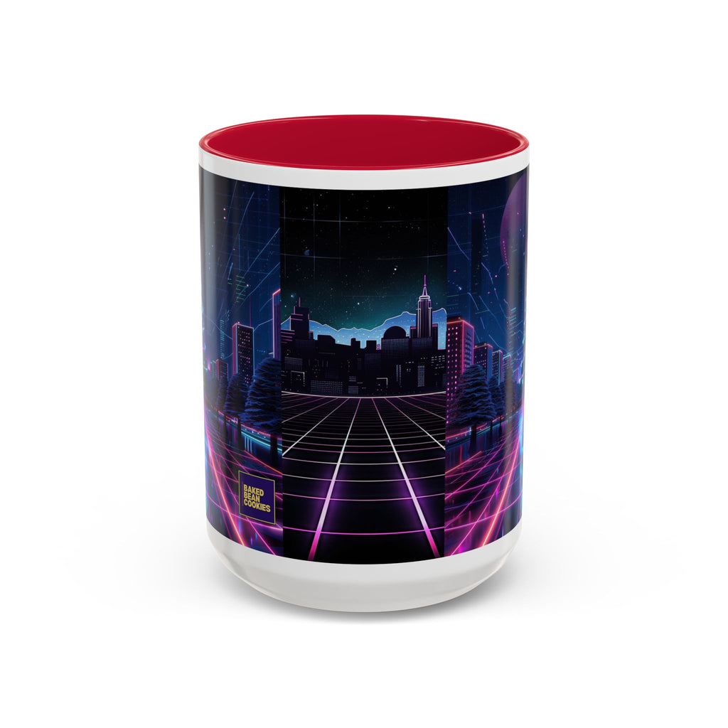 Christmas Retro 80s Skyline Mug | 11oz or 15oz Colorful Ceramic Mug