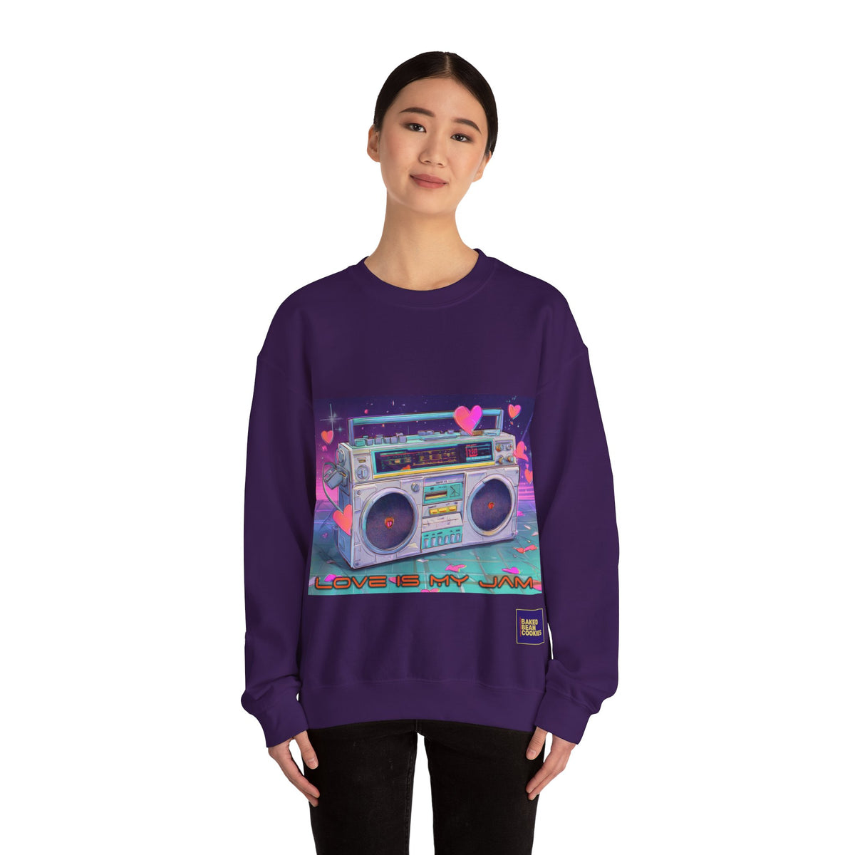 Love Is My Jam Boombox Sweatshirt For Couples | 80s Retro Valentines