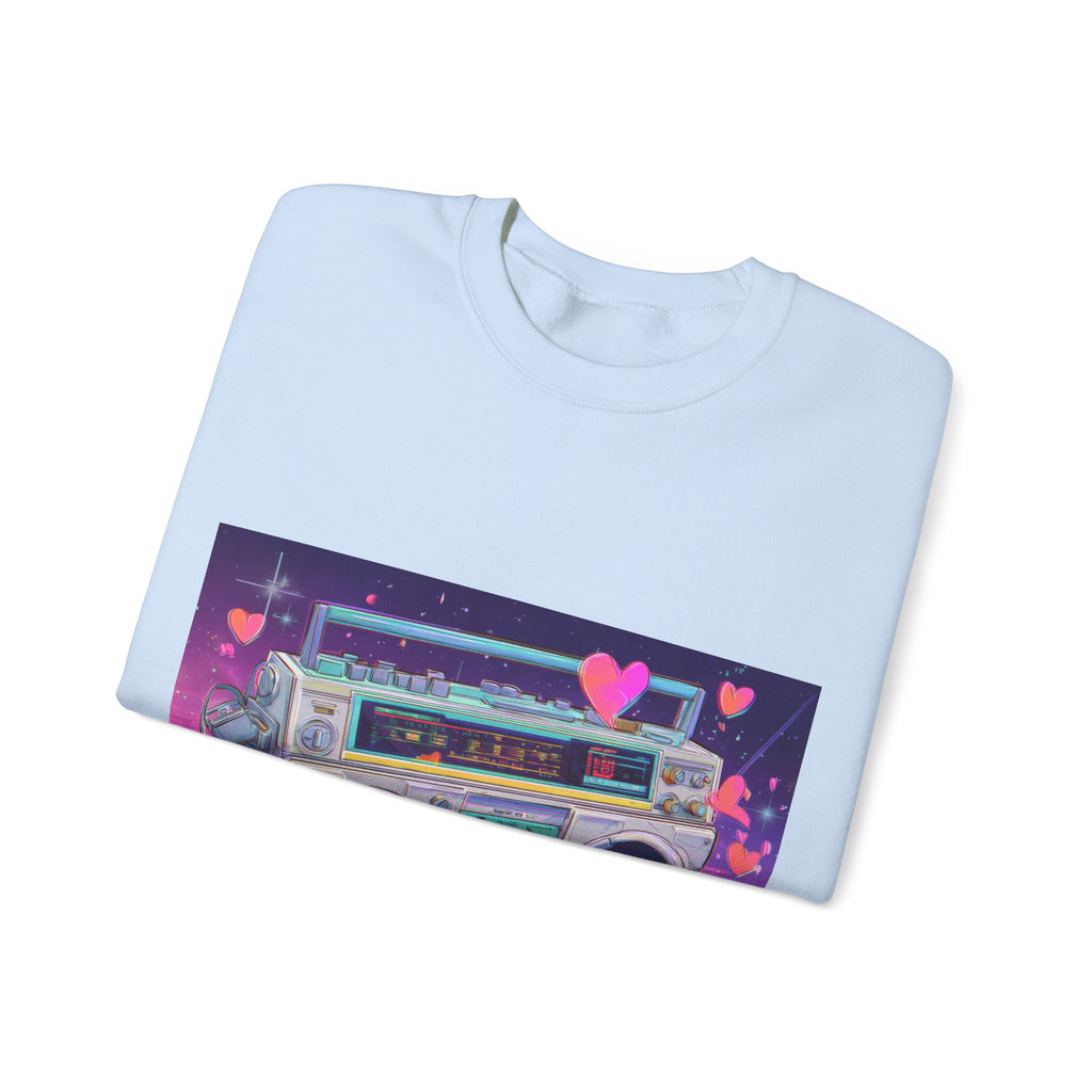 Love Is My Jam Boombox Sweatshirt For Couples | 80s Retro Valentines