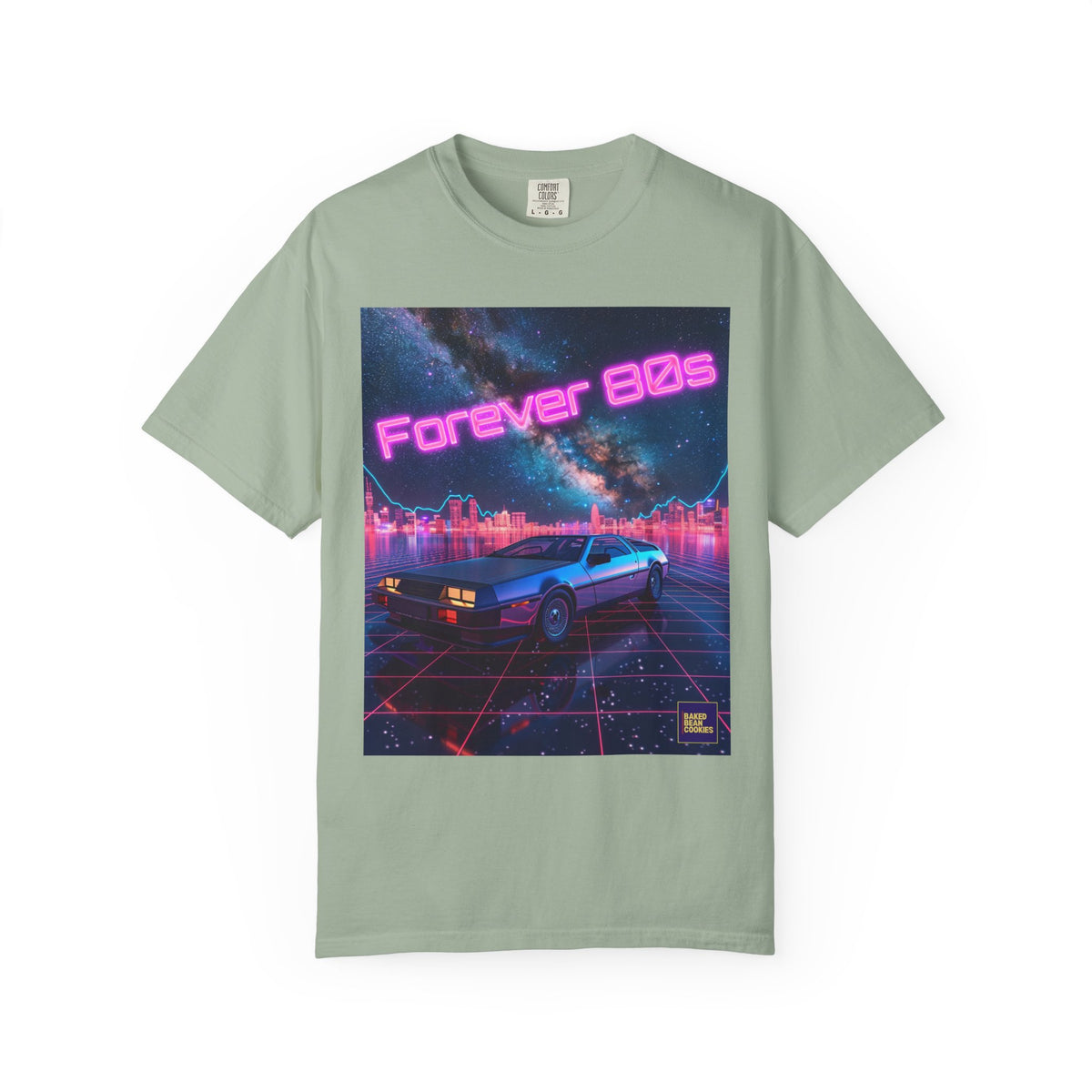 Retro Neon Sports Car Forever 80s Tee
