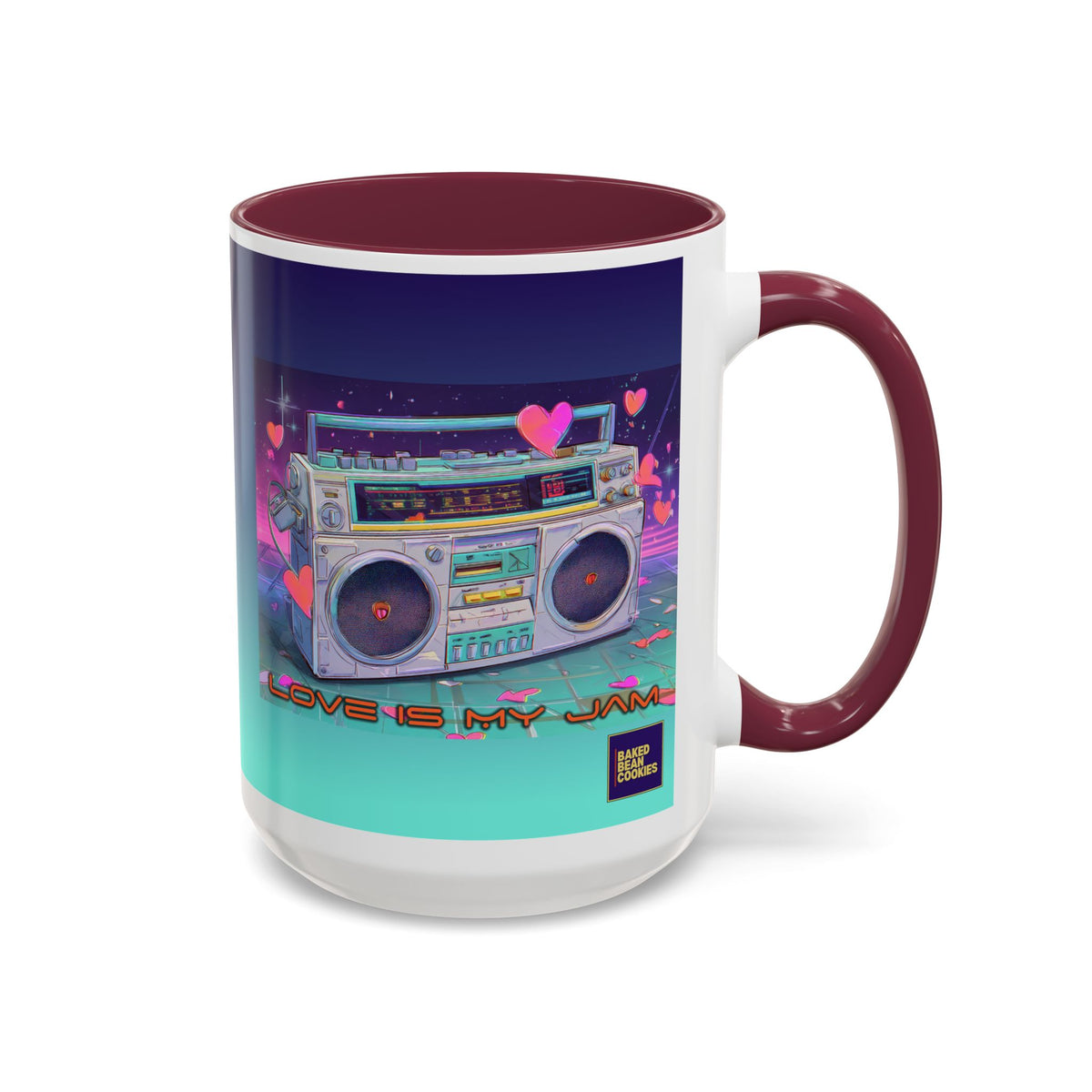 80s Retro Boombox mug | 11oz or 15 oz Colorful Ceramic Mug