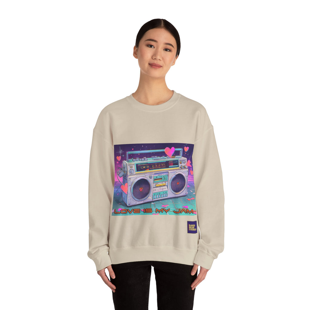 Love Is My Jam Boombox Sweatshirt For Couples | 80s Retro Valentines